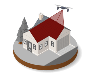 Dachvermessung Grafik mit Haus